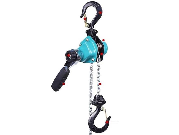 seilzug elektrisch Hebelzug-Kettenzug 250 kg, 500, 750, 1,5 m, 3, Handkettenzug mit Haken(BLUE-0.25T-3M)