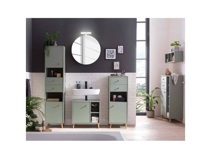 Armoire midi Bjarne I 40 x 113 x 33cm Vert/Vert pistache
