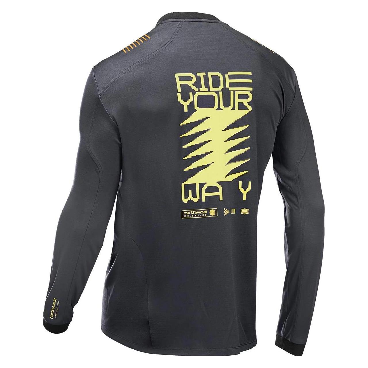 Northwave Sharp L/S Trikot (L) (NWB89241115-9black/cool matcha)