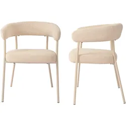 Esszimmerstuhl Huk 2er Set Beige [en.casa]
