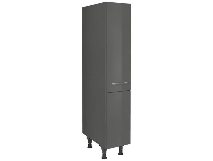 Nobilia Apothekerschrank Flash, Schiefer, 4 Fächer, nur wie online abgebildet bestellbar, 30x168x58 cm, Blauer Engel, Pefc, Goldenes M, Made in Germany, DGM-Klimapakt, Küchen, Küchenmöbel, Küchenschränke, Apothekerschränke