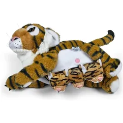 Mamanimals Kuscheltier Mama Tiger & Babys (16 cm)
