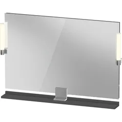 Duravit Sivida Spiegel, chrom, 1050x36x650mm, Aufsatzleuchte, Sensorschalter, Netzanschluss, SV7423010490000, Farbe: Graphit matt
