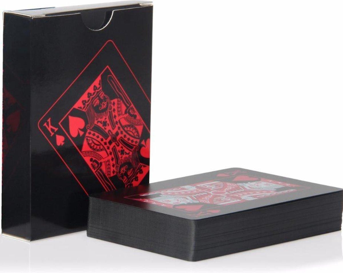 CHPN Waterdichte Pokerkaarten - 2 sets - Zwart/Rood
