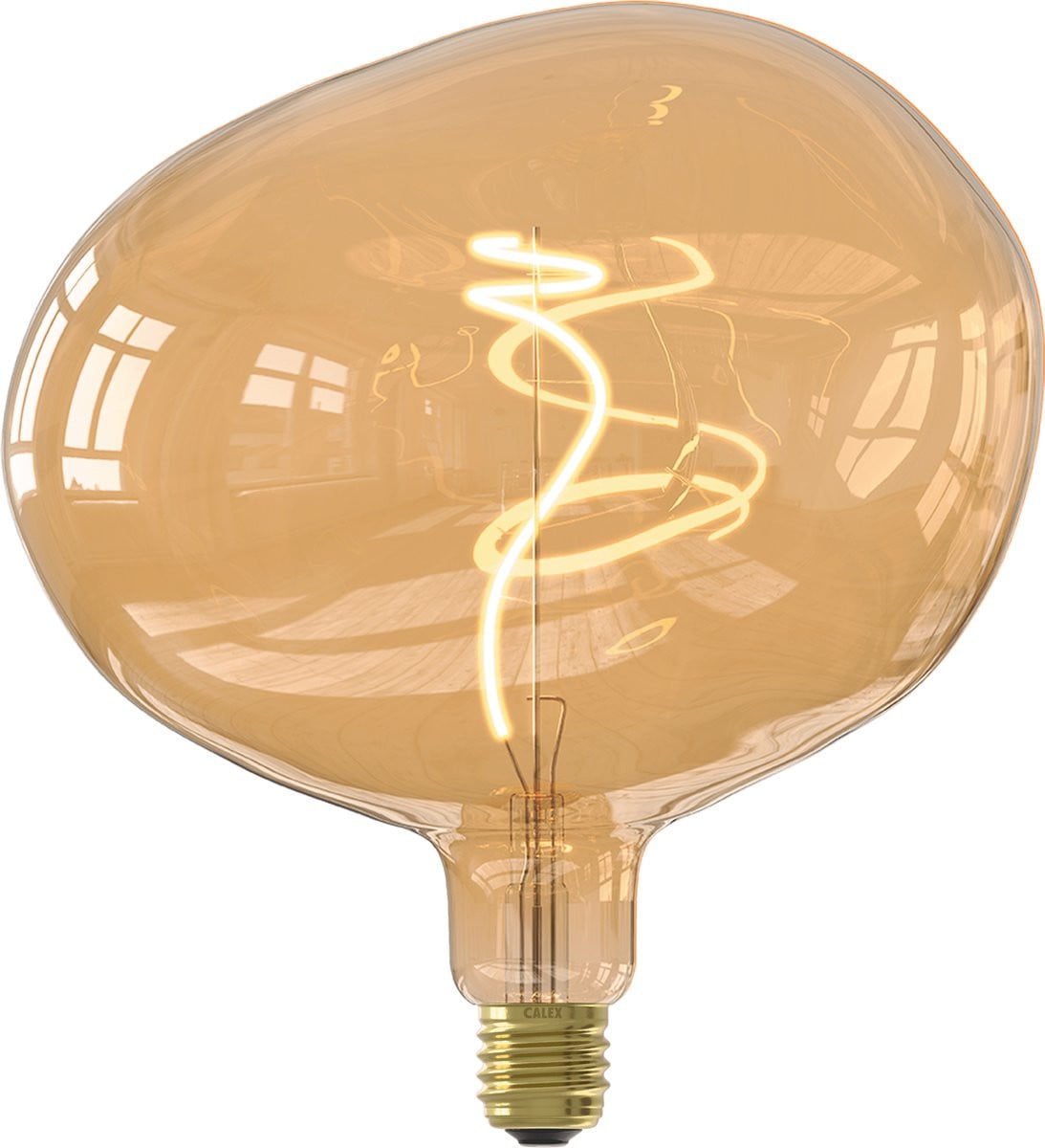 Calex Cobble LED Lamp XXL - Goud - E27 - Warm Wit Licht - Dimbaar