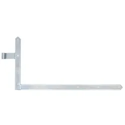 Tor-Winkelband, Abschluss spitz, unten, disp., HxL 400x800mm,Rolle Ø16mm - gelb