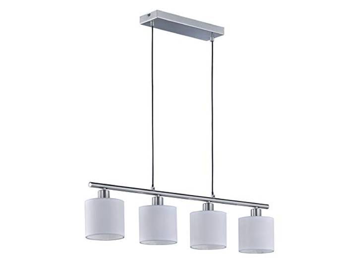 Reality TOMMY R30334001 Suspension\, Nickel Mat\, Abat-jour en tissu Blanc