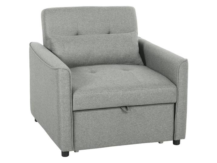 Homcom Schlafsessel Polyester Schaumstoff Grau, Textil, 68x45.5x187 cm, Wohnzimmer, Sofas & Couches, Schlafsofas, Schlafsessel