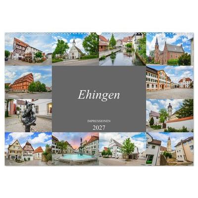 Ehingen Impressionen (Wandkalender 2027 DIN A2 quer), CALVENDO Monatskalender
