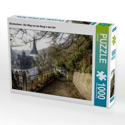 CALVENDO Puzzle Blankenheim - Der Weg von der Burg in den Ort | 1000 Teile Lege-Größe 64x48cm Foto-Puzzle für glückliche Stunden