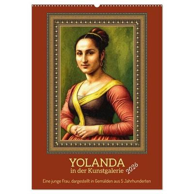 Yolanda in der Kunstgalerie (Wandkalender 2026 DIN A2 hoch), CALVENDO Monatskalender