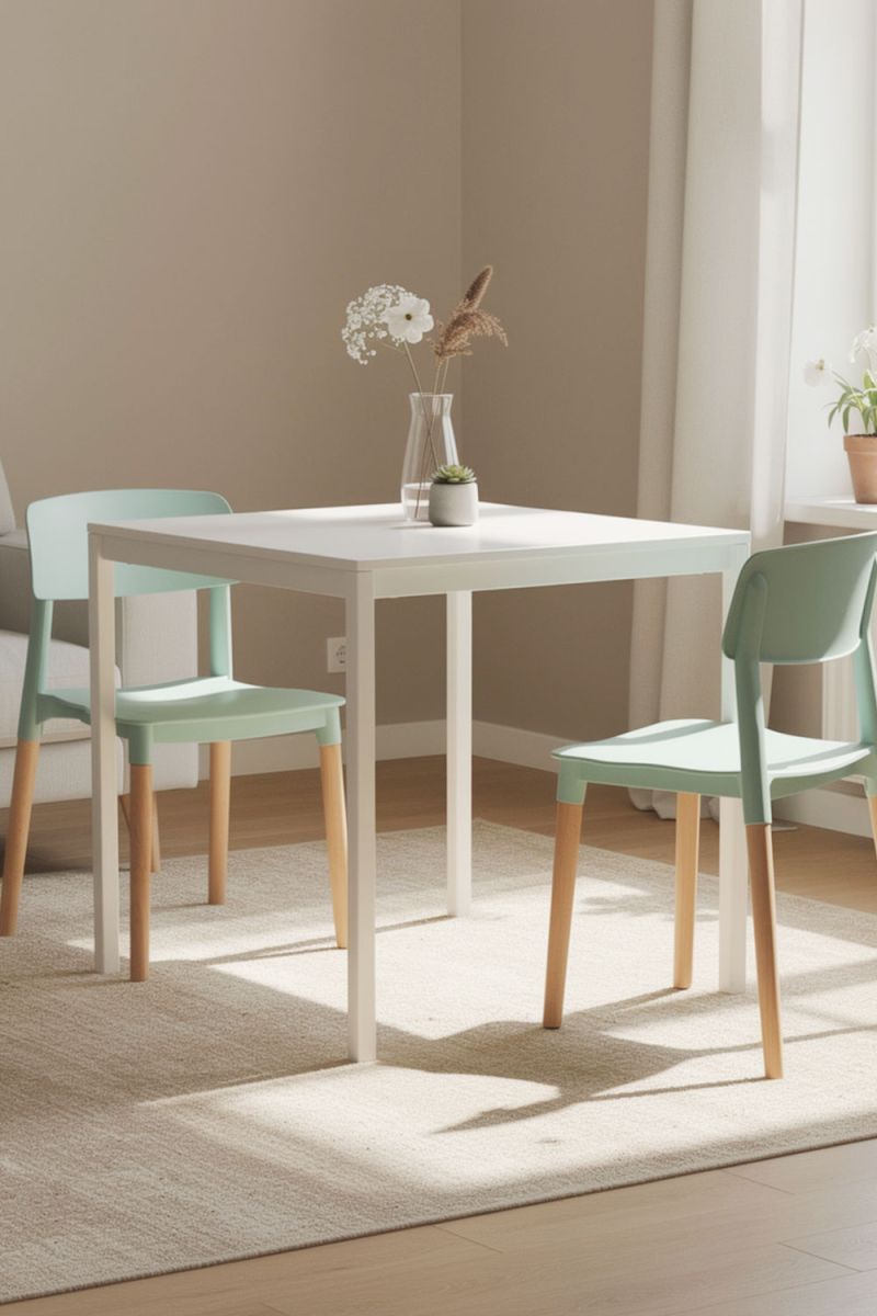 RegalosMiguel Mesa Comedor Dino 75 cm - Blanco