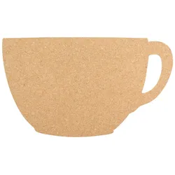 Securit® Kork-Wandtafel – Silhouette Tasse – Pinnnadel und doppelseitiges Klebeband zur Befestigung enthalten