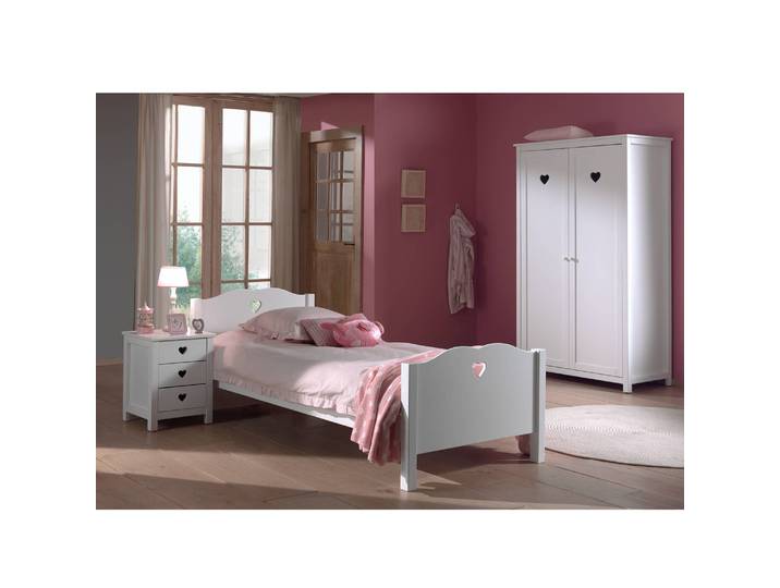 Einzelbett Amori 90 x 200cm Weiß