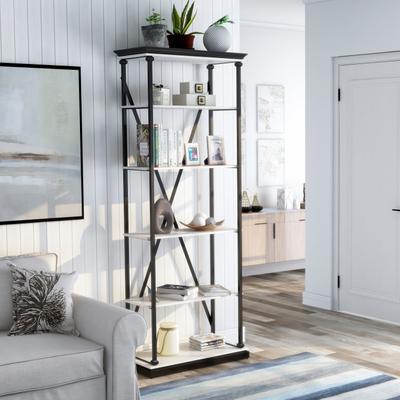 Furniture of America Marcin Transitional 84-inch Metal 5-Layer Bookcase