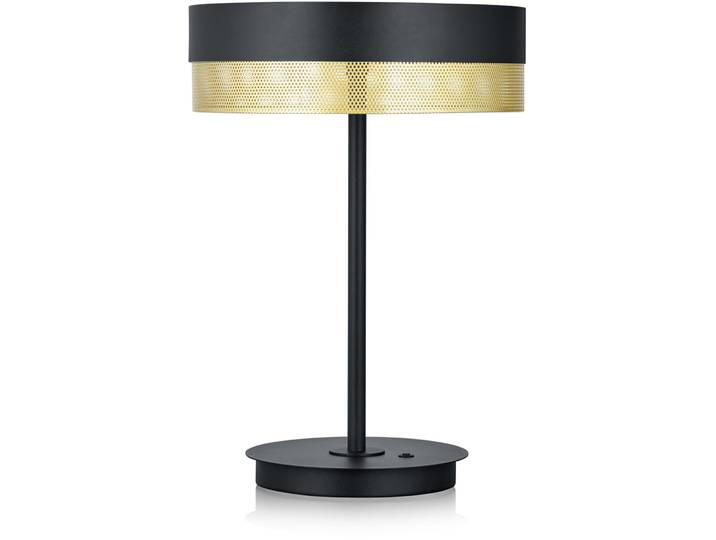 Tischlampe Hakam schwarz, gold Metall H 43 cm 3000 lm - LED - Lichtfarbe: Extra warmweiss- LED Energiesparlampe