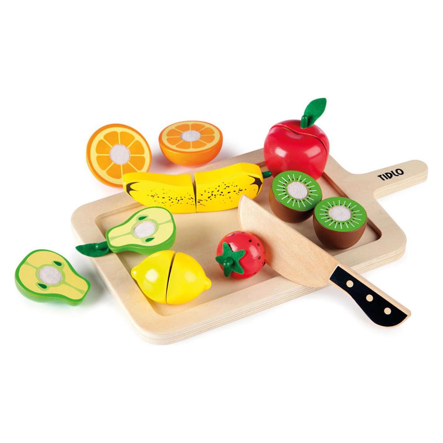 Bigjigs Tidlo Holz geschnittenes Obst Spielset, 16-tlg. (B00CISOT4A)