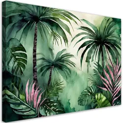 WANDBILD palmen dschungel aquarell