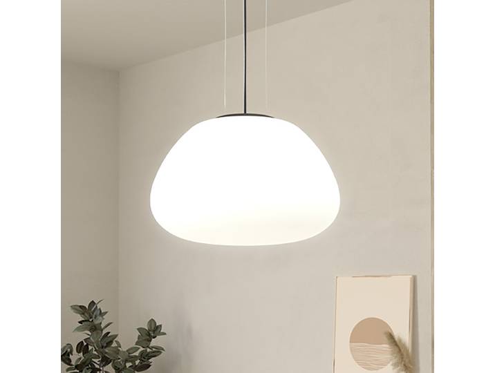 Suspension type A 42 x 42 x 150cm Argenté Acier laqué Verre opalin E27