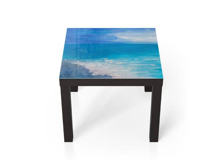 DEQORI Couchtisch 'Meer der Ruhe', Glas Beistelltisch Glastisch modern