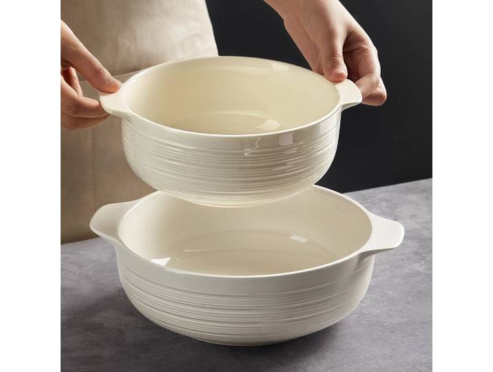 YFY Bol à soupe binaural en céramique blanche, grand format, simple, pour nouilles instantanées japonaises, poisson, grande capacité, grand récipient