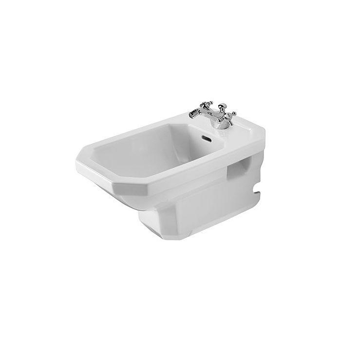 Duravit Serie 1930 Wand Bidet 02661000001 mit Überlauf und Hahnloch, weiss, wondergliss