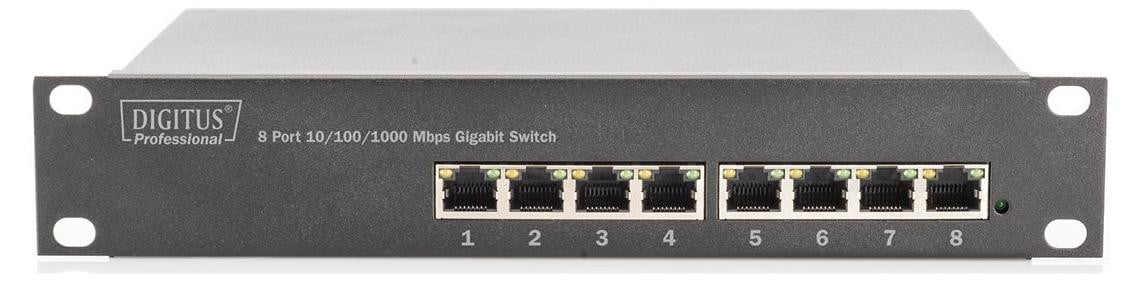 Digitus DN-80114-1 10 inch 8-poorts Gigabit Ethernet Unmanaged Switch