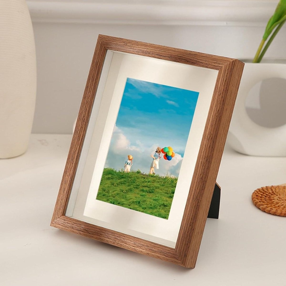 Fotolijst Rechthoekig - Posterlijst Certificaatframe - Walnoot - 13 x 25 cm