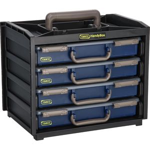 Raaco Sortimentskasten HandyBox 55x4, 136242, 37,6 x 31 x 26,5cm, Kunststoff, mit 64 Fächern