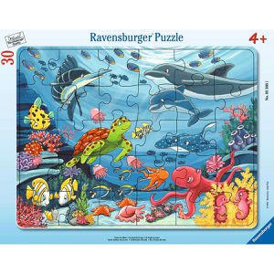 Ravensburger Puzzle 05566, Unten im Meer, Rahmenpuzzle, ab 4 Jahre, 30 Teile