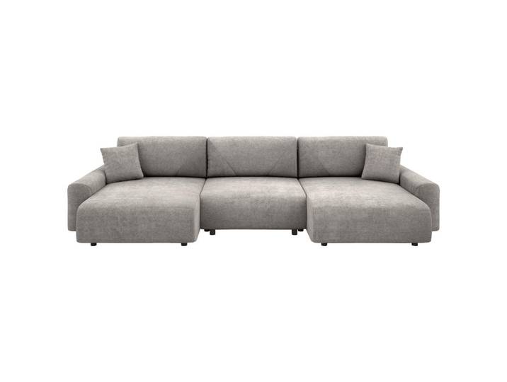 Wohnlandschaft, Grau, Kunststoff, 5-Sitzer, Füllung: Silikon, Schaumstoffflocken,Silikon, Schaumstoffflocken, U-Form, 337x168 cm, Wohnzimmer, Sofas & Couches, Wohnlandschaften, Wohnlandschaft U-Form