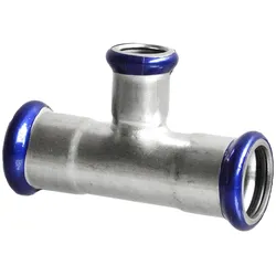 Edelstahl Pressfitting T-Stück Mittelabgang reduziert, Kontur M (Ausführung: 54 - 22 - 54 mm)