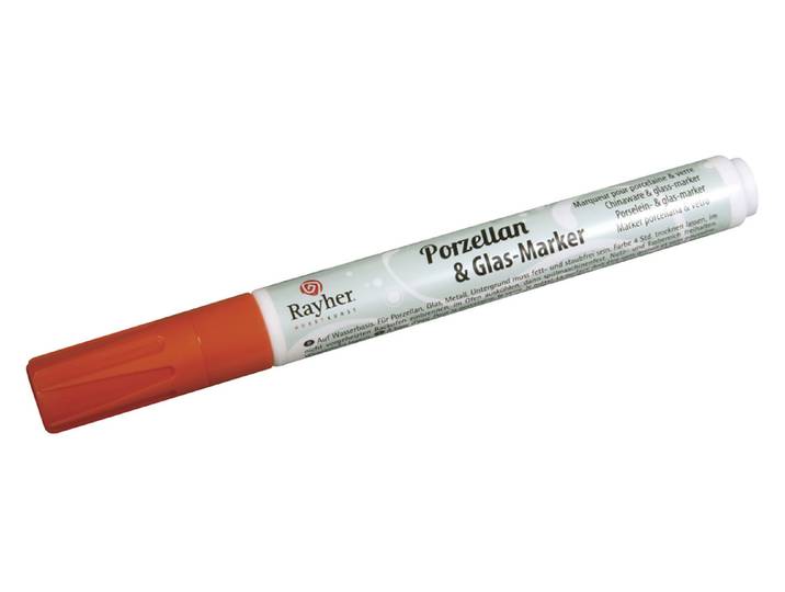 Rayher Porzellan- und Glasmarker Orange 1-2 mm