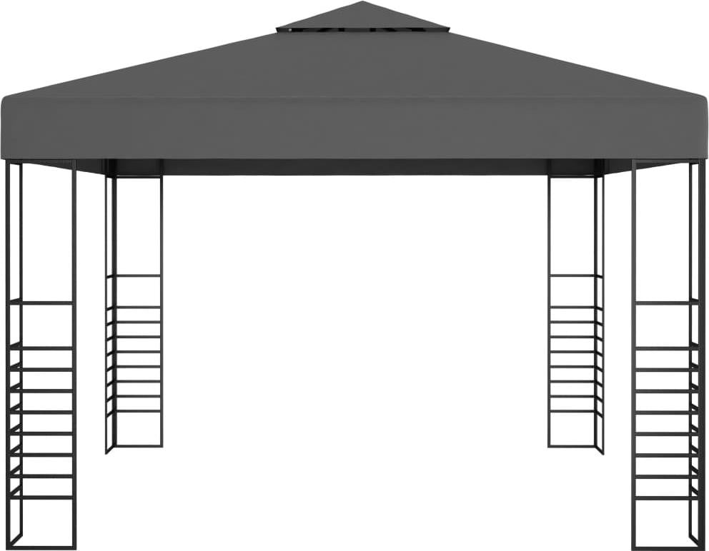 vidaXL Tuinpaviljoen, 3x3 meter, antraciet