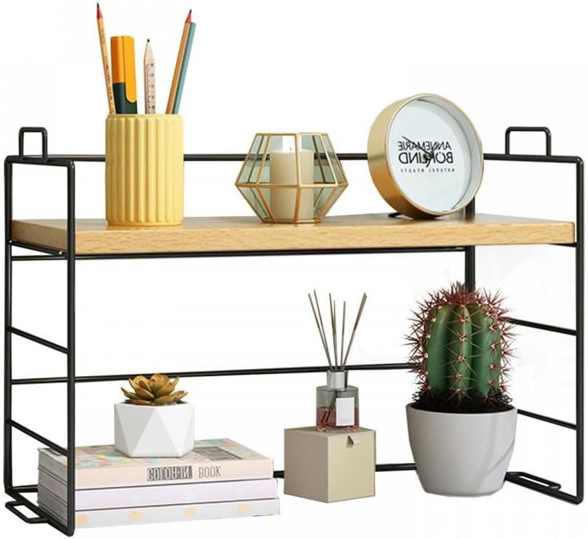 Desktop Opbergrek met Verstelbare Planken voor Kantoor en Thuisgebruik