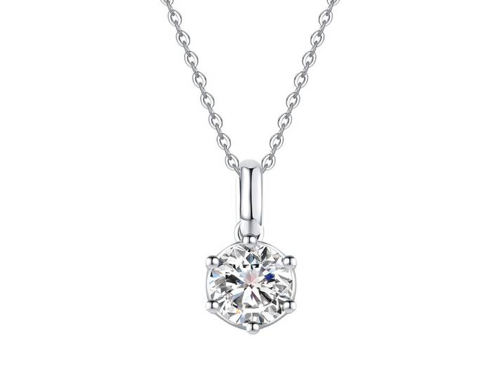 ALAIN MICHAL Collier classique en argent - 0,5 carat