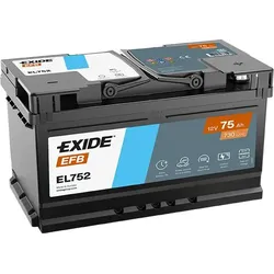 Exide EL752 Start-Stop EFB 12V 75Ah 730A Autobatterie