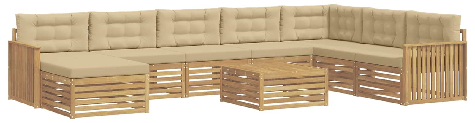 Garnitur aus 9 Outdoor-Sofas, Farbe Beige
