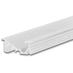 ISOLED LED Möbel-Einbauprofil FURNIT6 D, geneigt 42°, Aluminium, 200cm, Weiß RAL 9003 ISO-114819