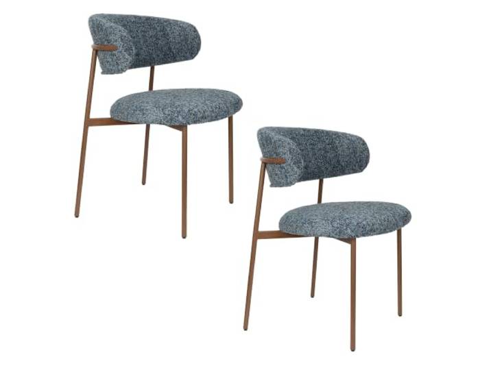 Housecraft living Claes Esszimmerstuhl Meliert Blau - 2 er Set