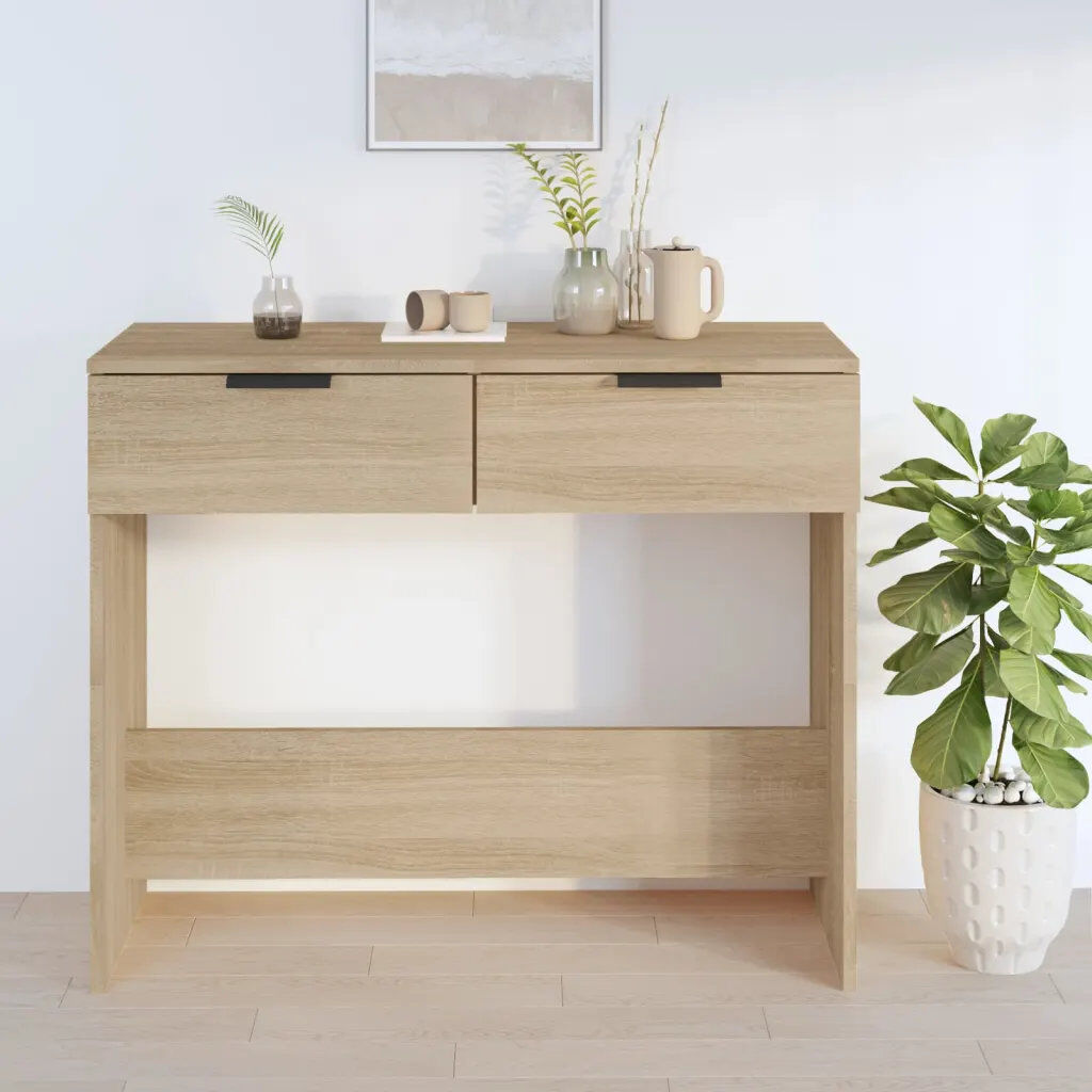 17 Stories Johnath 90 cm W Console Table Sonoma Oak