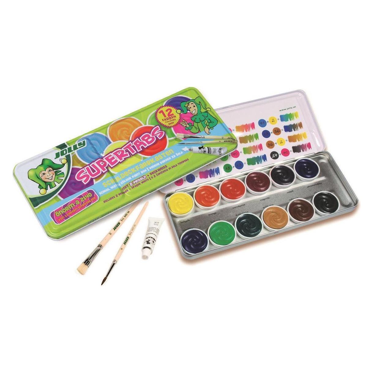 Jolly SUPERTABS Wasserfarbkasten 12 Farben (9335-0001)