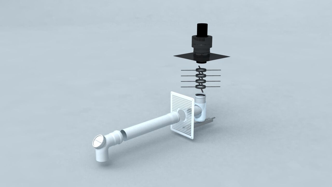 Bertrams Polyline EW kit standard 3 40STB60-3 DN 60, installation sur Bertrams avec pièce de raccordement, embouchure PE