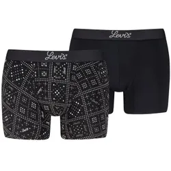 Levis 2P Boxer Briefs Cotton Patterned Schwarz Muster Baumwolle Large Herren