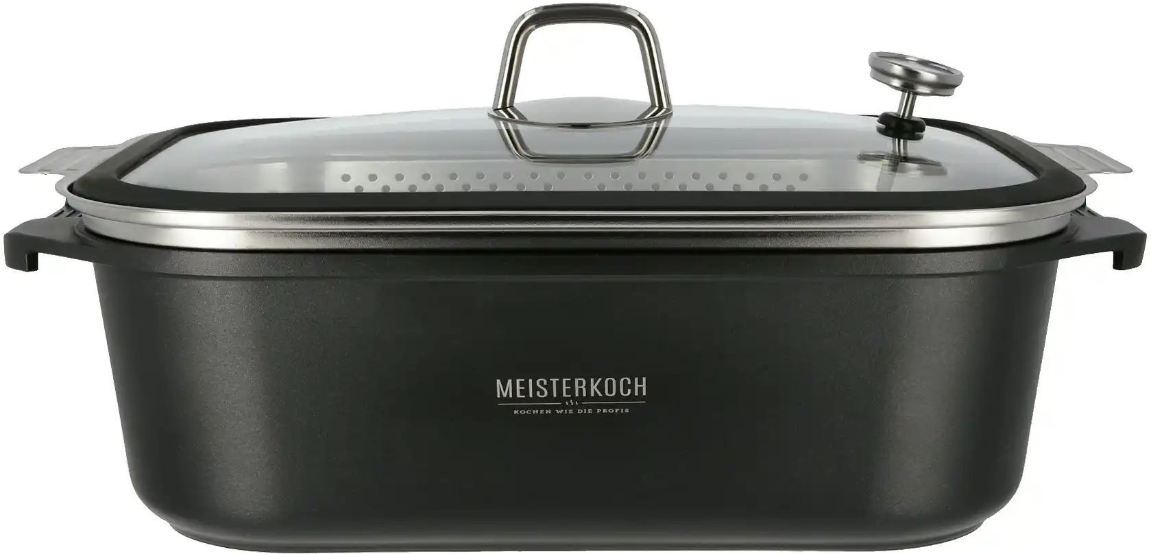 Meisterkoch Aluguss-Bräter  3-teilig  GUSTUS ¦ schwarz ¦