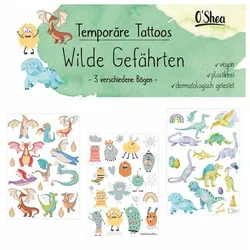 Temporäre Tattoos - Wilde Gefährten 3 Bögen