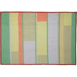 Hübsch, Decke, Pavilion Decke Block Coral/ Multifarben (200 x 140 cm)
