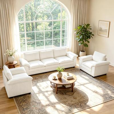 DREAMSIDEA Corduroy Living Room Seating Set