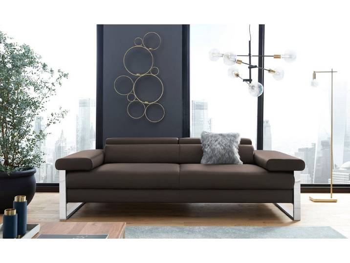 W.SCHILLIG 2-Sitzer finn, German Design Award 2016, Fußgestell Chrom glänzend, Breite 230 cm