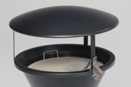 VAR Toit pour cendrier sur pied argent antique (33181)